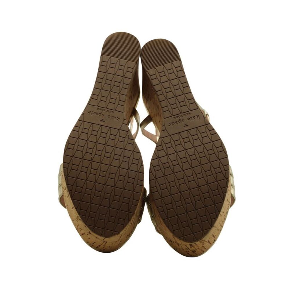 Metallic Gold Wedge Sandals - Picture 5 of 6